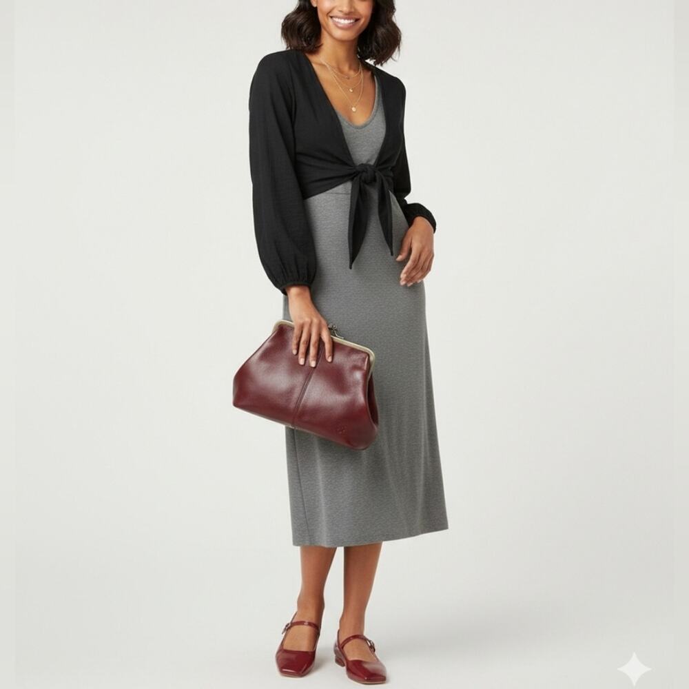 Urban Outfitters Black Tie-Front Cropped Layering Top